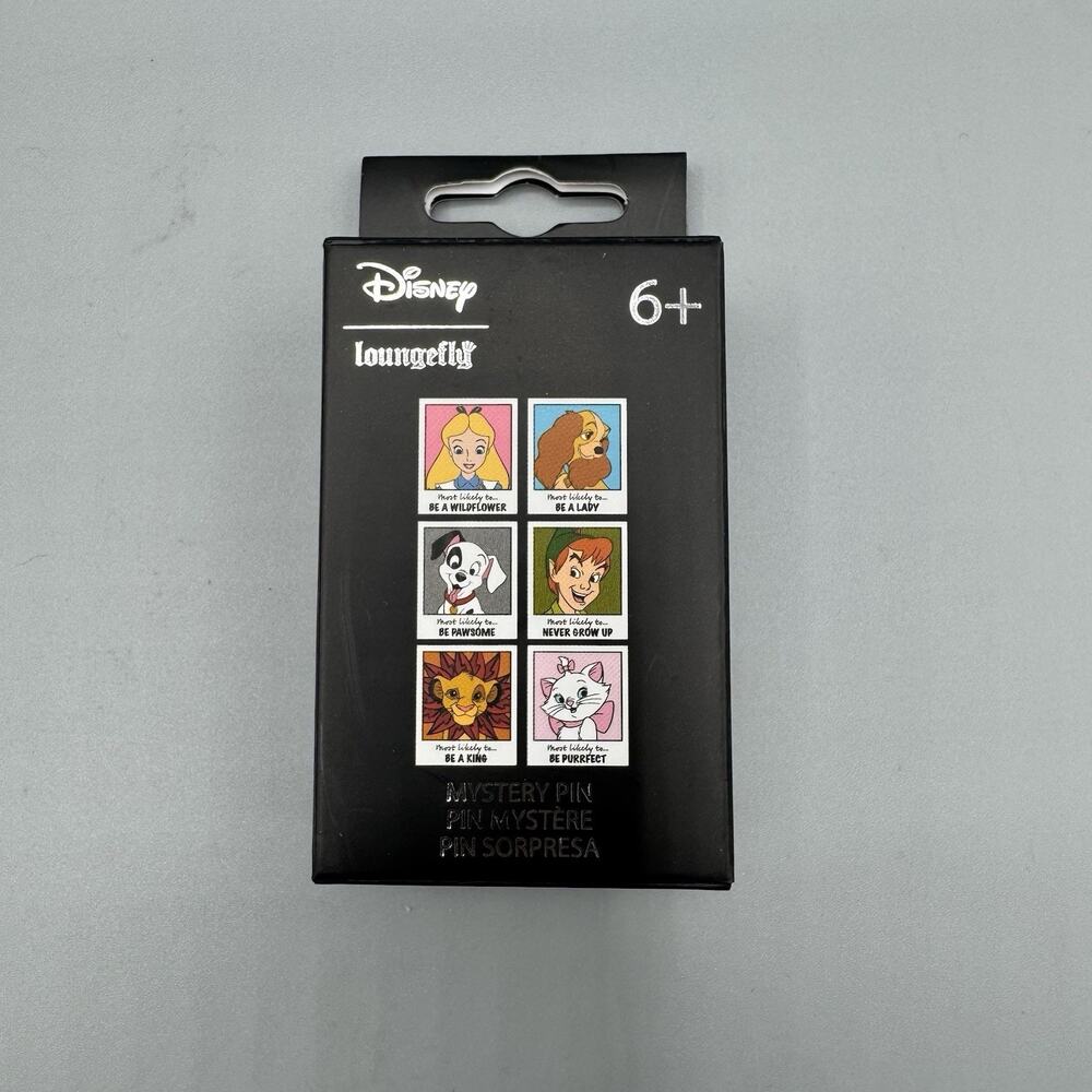 Loungefly Disney Yearbook Portrait Blind Enamel Pins FULL SET OF 6 New Open Box - Picture 3 of 15